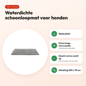 Trixie schoonloopmat waterdicht grijs 100 x 70 cm – voor honden – voordelen