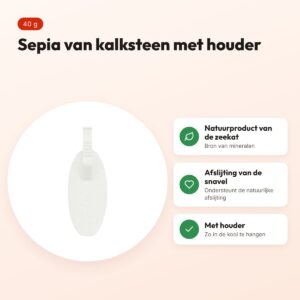 Trixie sepia van kalksteen met houder 40 g – mineralen voor vogels – voordelen