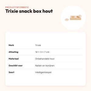 Trixie snack box 14 x 3 x 7 cm – onbehandeld hout, voor ratten en konijnen – productinformatie