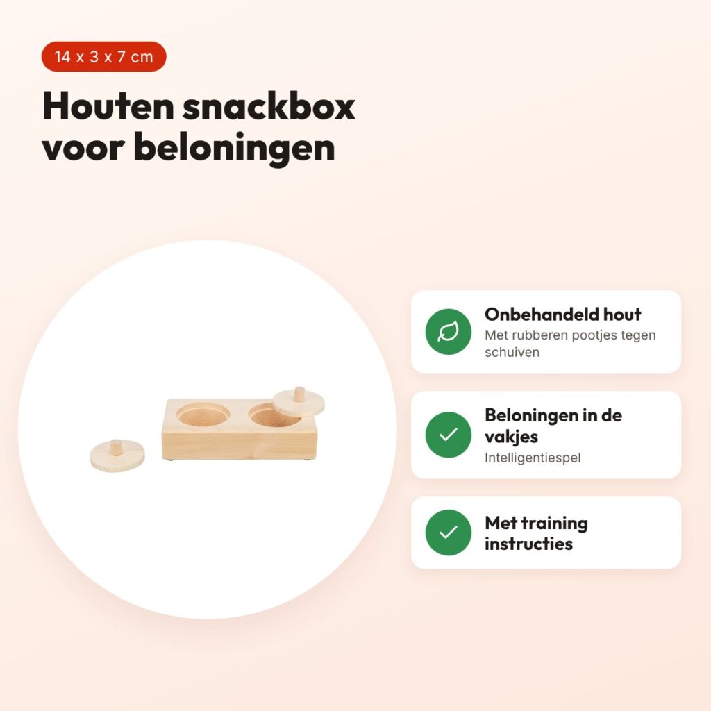 Trixie snack box 14 x 3 x 7 cm – onbehandeld hout, voor ratten en konijnen – voordelen