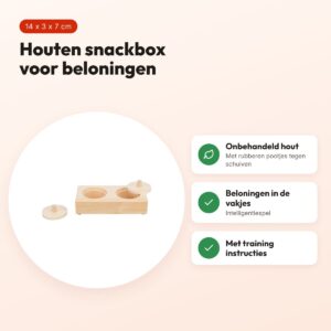 Trixie snack box 14 x 3 x 7 cm – onbehandeld hout, voor ratten en konijnen – voordelen