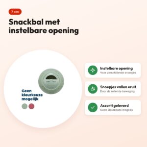 Trixie snackbal voor katten 7 cm – met instelbare opening – voordelen