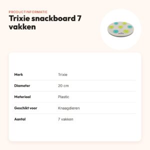 Trixie snackboard met 7 verstopplekken 20 cm – intelligentiespeelgoed – productinformatie