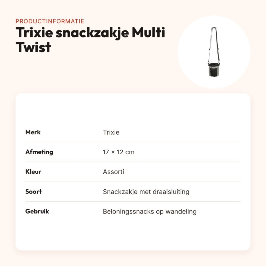 Trixie snackzakje Multi Twist assorti 17 x 12 cm – waterdicht – productinformatie