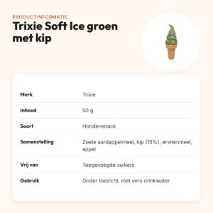 Trixie Soft Ice hondensnack groen met kip 50 g – productinformatie