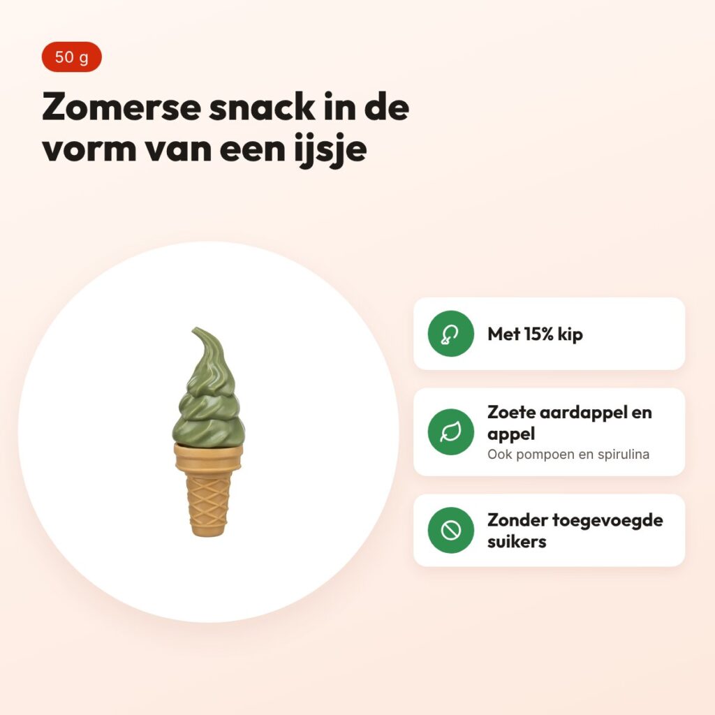 Trixie Soft Ice hondensnack groen met kip 50 g – voordelen