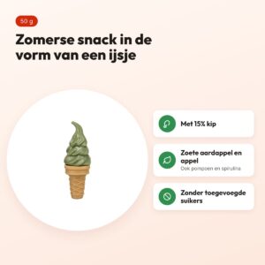 Trixie Soft Ice hondensnack groen met kip 50 g – voordelen