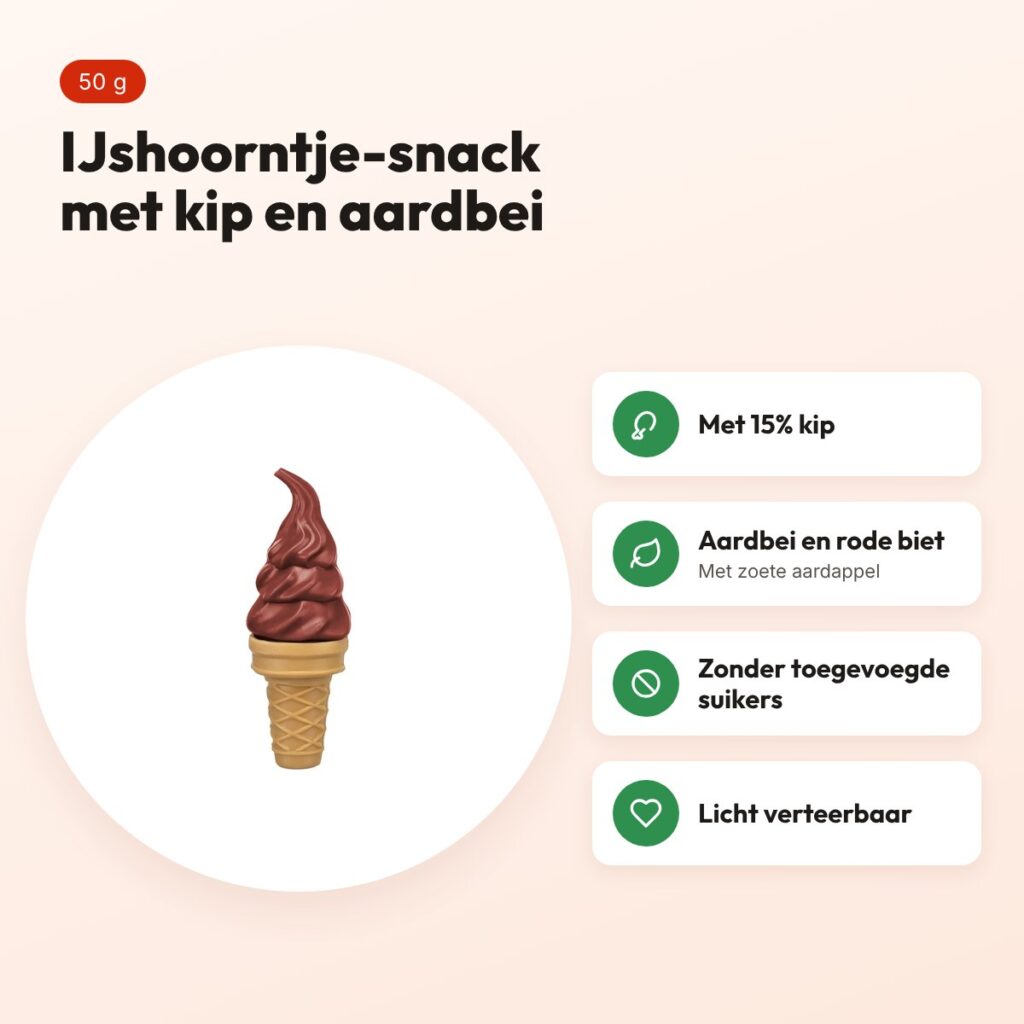 Trixie Soft Ice hondensnack rood met kip 50 g – voordelen