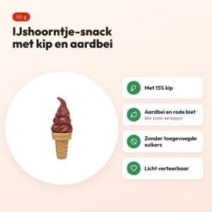 Trixie Soft Ice hondensnack rood met kip 50 g – voordelen