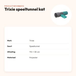 Trixie speeltunnel kat 115 x 30 cm – knisperend, vier ingangen – productinformatie