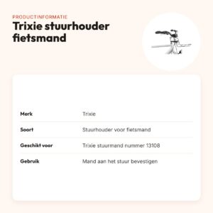 Trixie stuurhouder voor fietsmand 13108 – productinformatie