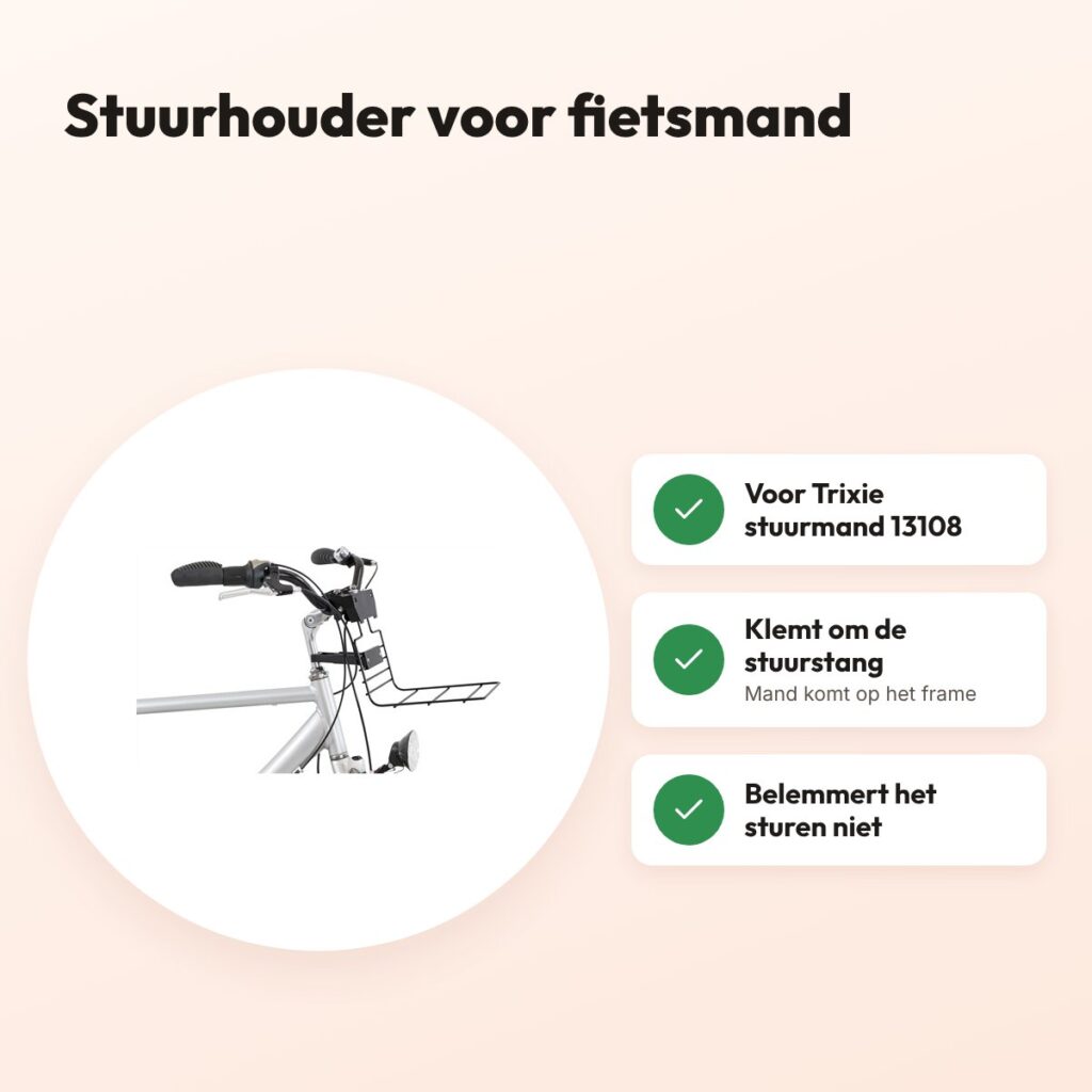 Trixie stuurhouder voor fietsmand 13108 – voordelen