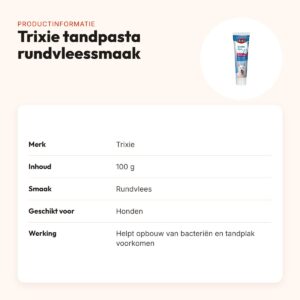Trixie tandpasta hond 100 g – met rundvleessmaak – productinformatie