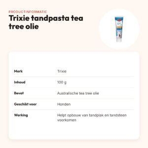 Trixie tandpasta hond 100 g – met tea tree olie – productinformatie
