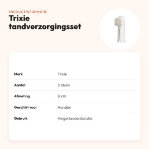 Trixie tandverzorgingsset hond 2 vingertandenborstels 6 cm – productinformatie