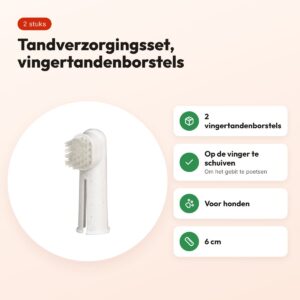 Trixie tandverzorgingsset hond 2 vingertandenborstels 6 cm – voordelen