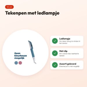 Trixie tekenpen met ledverlichting 14 cm – assorti kleur – voordelen