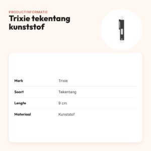 Trixie tekentang kunststof 9 cm – productinformatie
