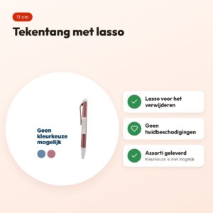 Trixie tekentang lasso 11 cm – plastic, assorti kleur – voordelen