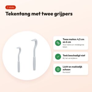 Trixie tekentang wit 4,5 cm en 6 cm – set van 2 stuks – voordelen