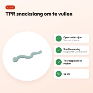 Trixie TPR snackslang 42 cm – hondenspeelgoed om te vullen – voordelen