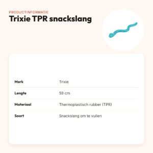 Trixie TPR snackslang 59 cm – hondenspeelgoed om te vullen – productinformatie
