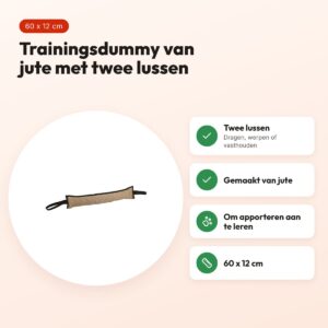 Trixie training dummy bijtrol van jute 60 x 12 cm – met twee lussen – voordelen
