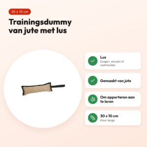 Trixie training dummy jute 30 x 10 cm – beige – voordelen