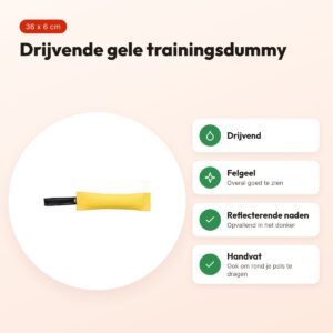 Trixie trainingsdummy bijtrol 36 x 6 cm – drijvend, geel – voordelen