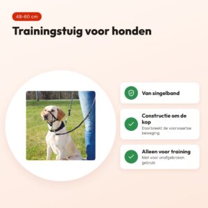 Trixie trainingstuig Top Trainer anti-trek zwart L-XL 48-60 cm – voordelen