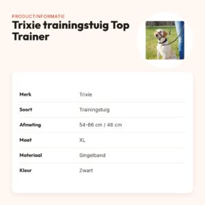 Trixie trainingstuig Top Trainer zwart XL 54-66 cm – productinformatie