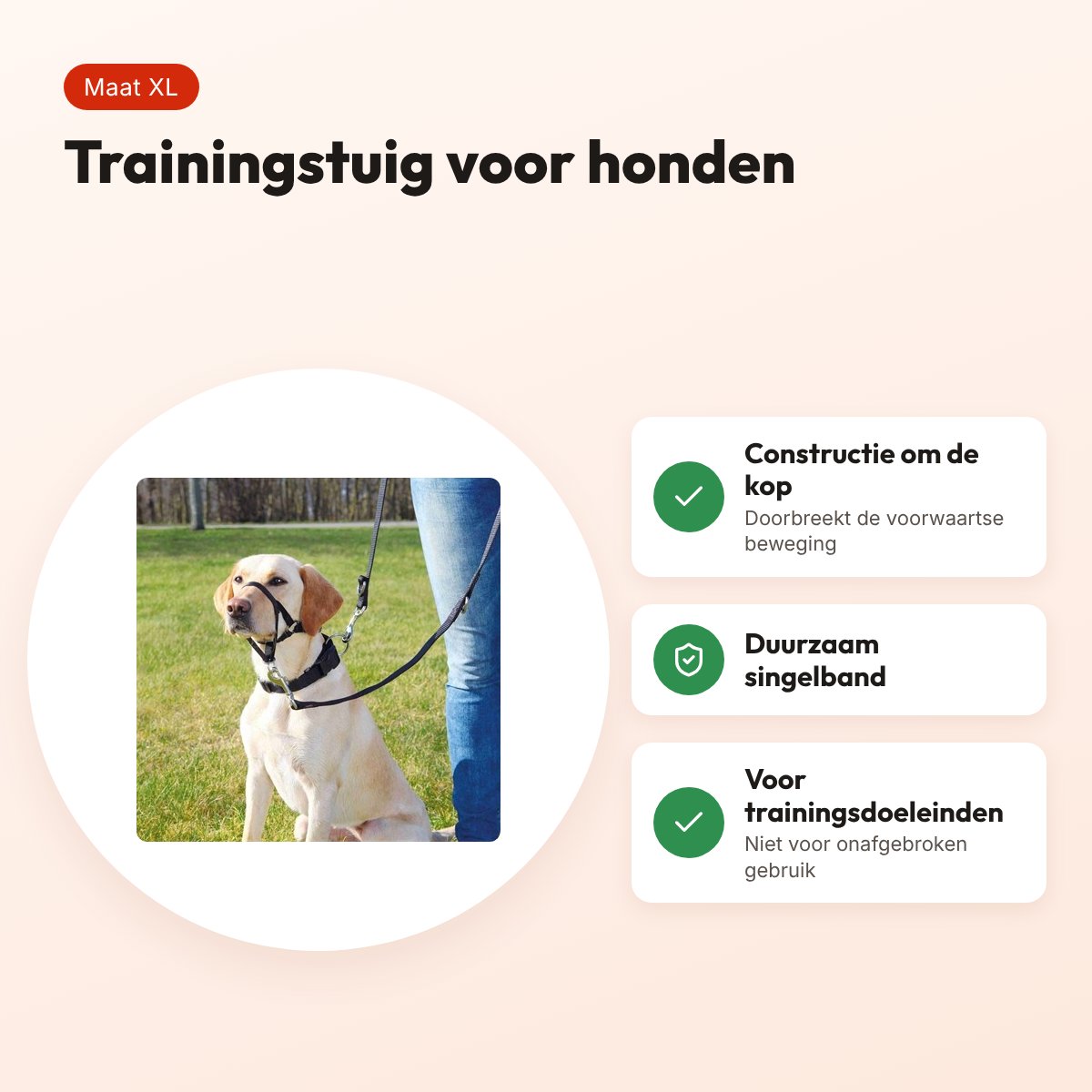 Trixie trainingstuig Top Trainer zwart XL 54-66 cm – voordelen
