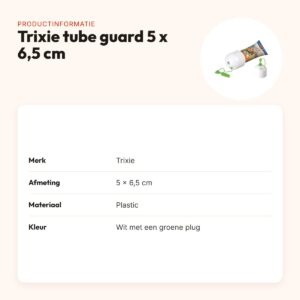 Trixie tube guard plastic wit met groene plug 5 x 6,5 cm – productinformatie