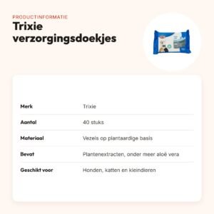 Trixie universele verzorgingsdoekjes 40 stuks – plantaardige vezels – productinformatie