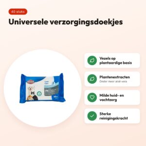 Trixie universele verzorgingsdoekjes 40 stuks – plantaardige vezels – voordelen