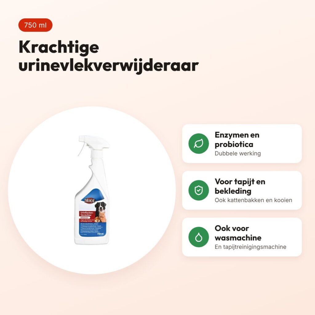 Trixie urinevlekverwijderaar krachtig 750 ml – enzymen en probiotica – voordelen