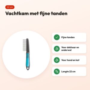 Trixie vachtkam fijne tanden 22 cm – voor honden en katten – voordelen