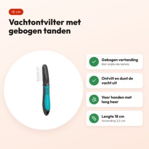 Trixie vachtontvilter gebogen tanden 18 cm – voor honden met lang haar – voordelen