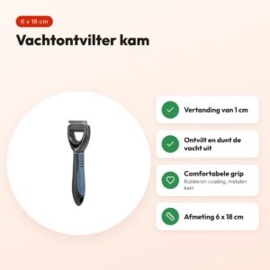 Trixie vachtontvilter kam 6 x 18 cm – vertanding van 1 cm – voordelen