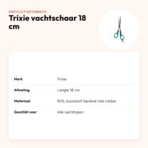Trixie vachtschaar 18 cm – RVS, met rubberen handvat – productinformatie