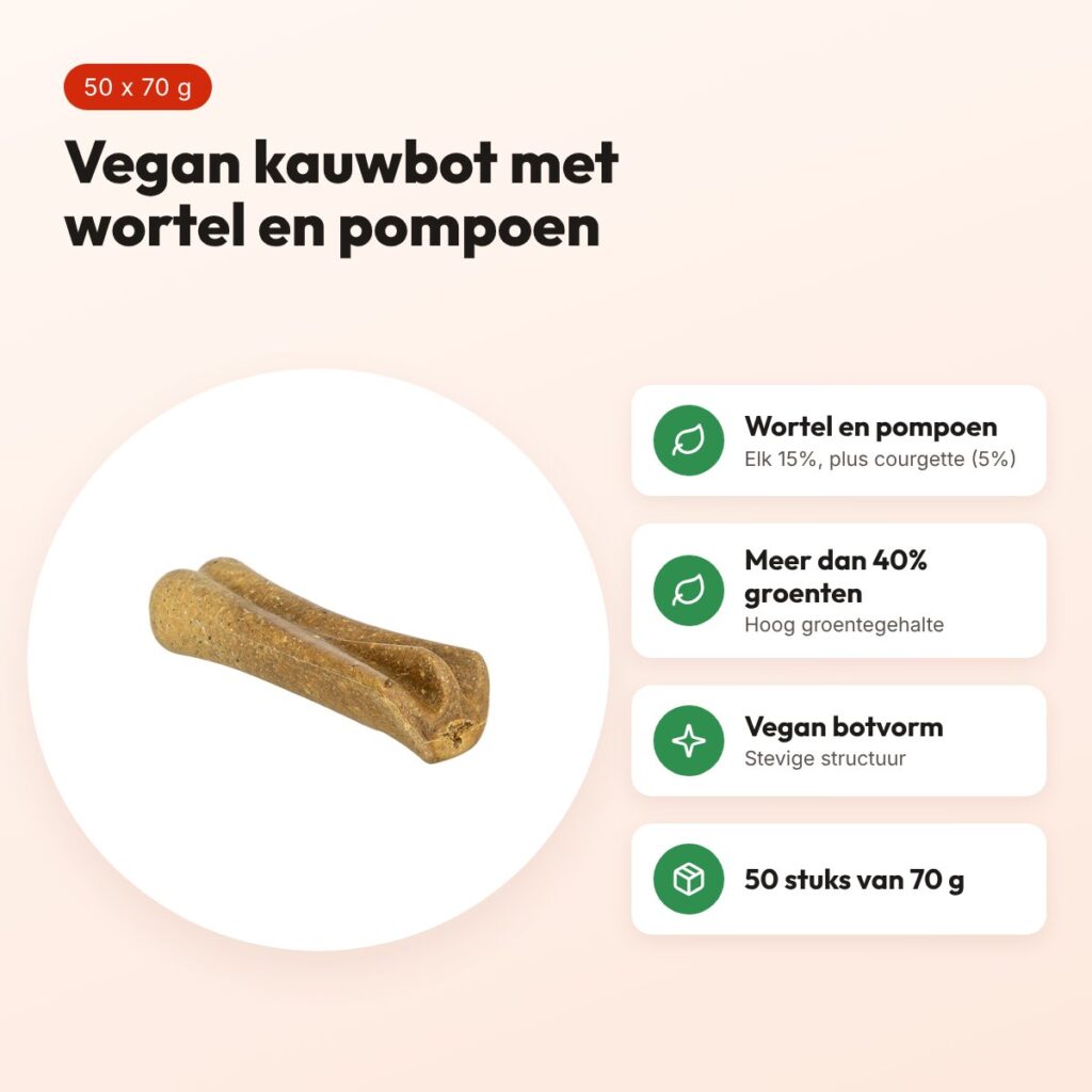 Trixie Vegan Bones kauwsnack met groente 50 x 70 g – voordelen