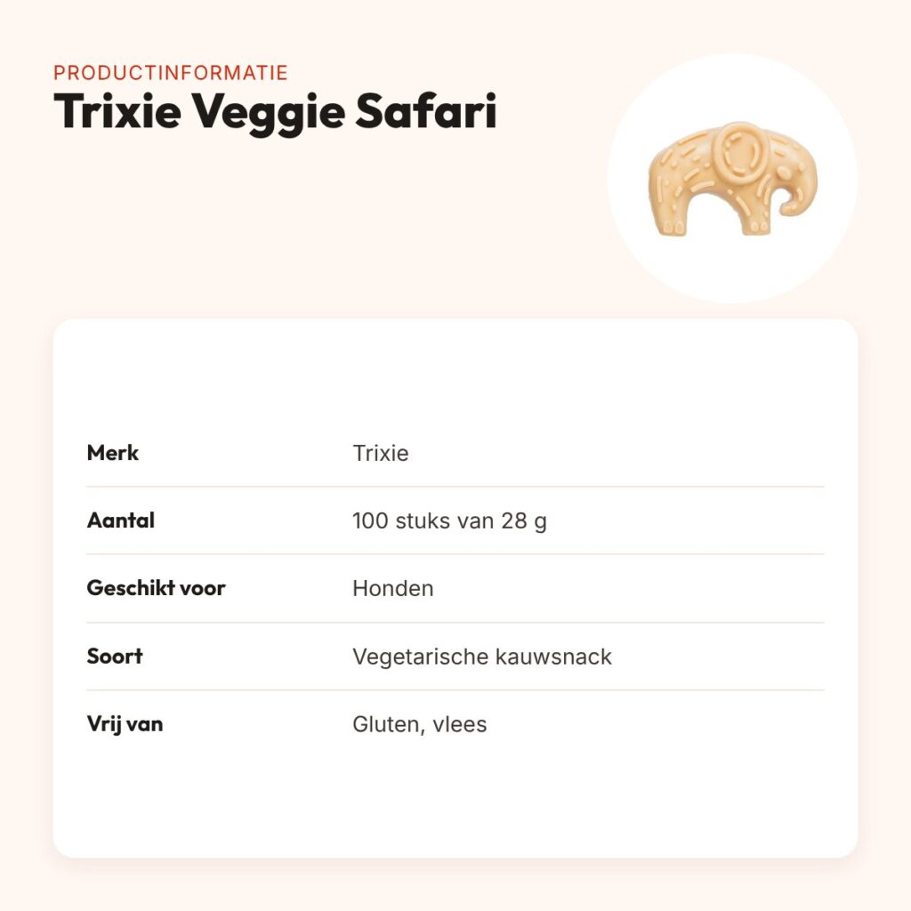 Trixie Veggie Safari vegetarische kauwsnack 28 g – glutenvrij, 100 stuks – productinformatie
