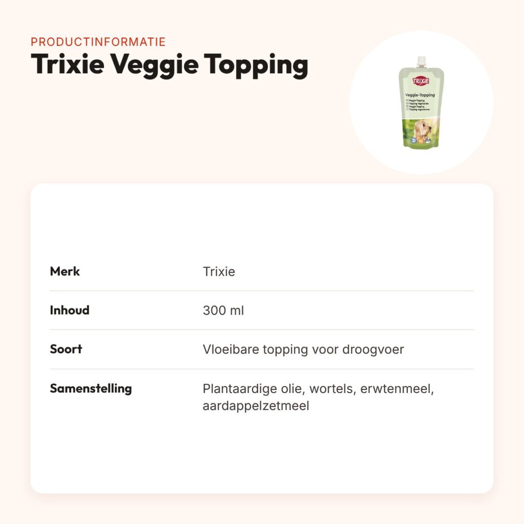 Trixie Veggie Topping 300 ml – vloeibare topping voor droogvoer – productinformatie