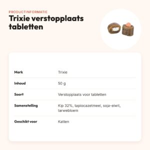 Trixie verstopplaats voor tabletten voor katten 50 g – productinformatie