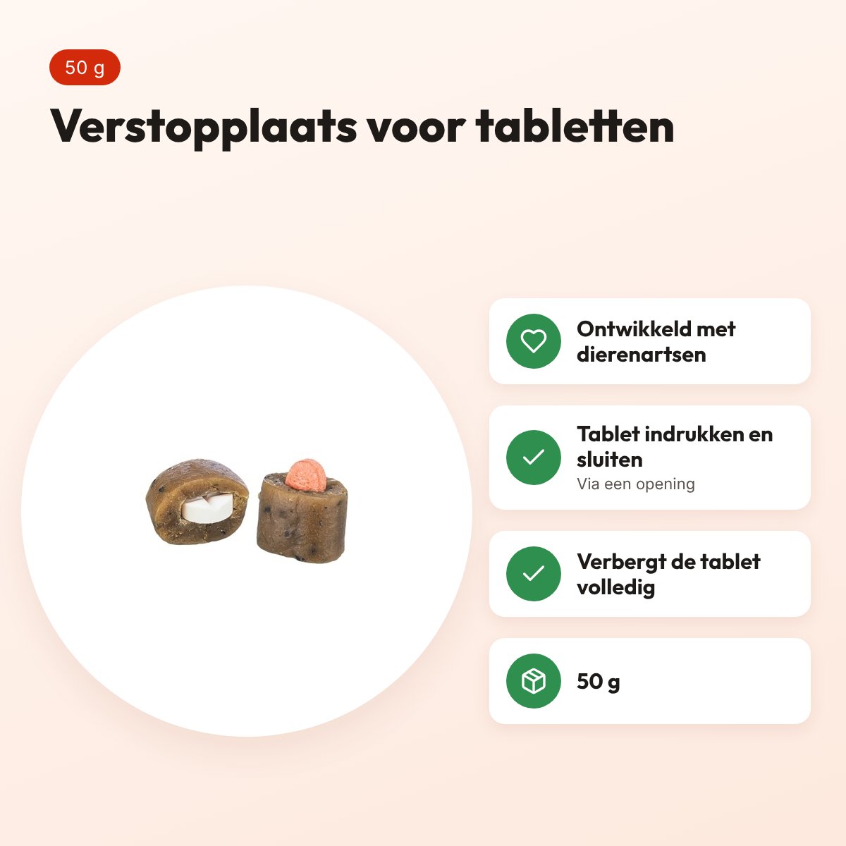 Trixie verstopplaats voor tabletten voor katten 50 g – voordelen