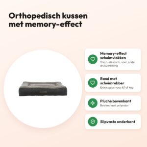 Trixie Vital hondenkussen Bendson grijs 120 x 80 cm – orthopedisch – voordelen
