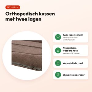 Trixie Vital hondenkussen Lennox ovaal bruin 110 x 85 cm – orthopedisch – voordelen