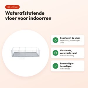 Trixie vloer voor indoorren 62460 grijs/wit 140 x 70 cm – waterafstotend – voordelen