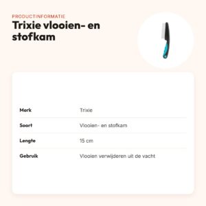 Trixie vlooien- en stofkam 15 cm – productinformatie
