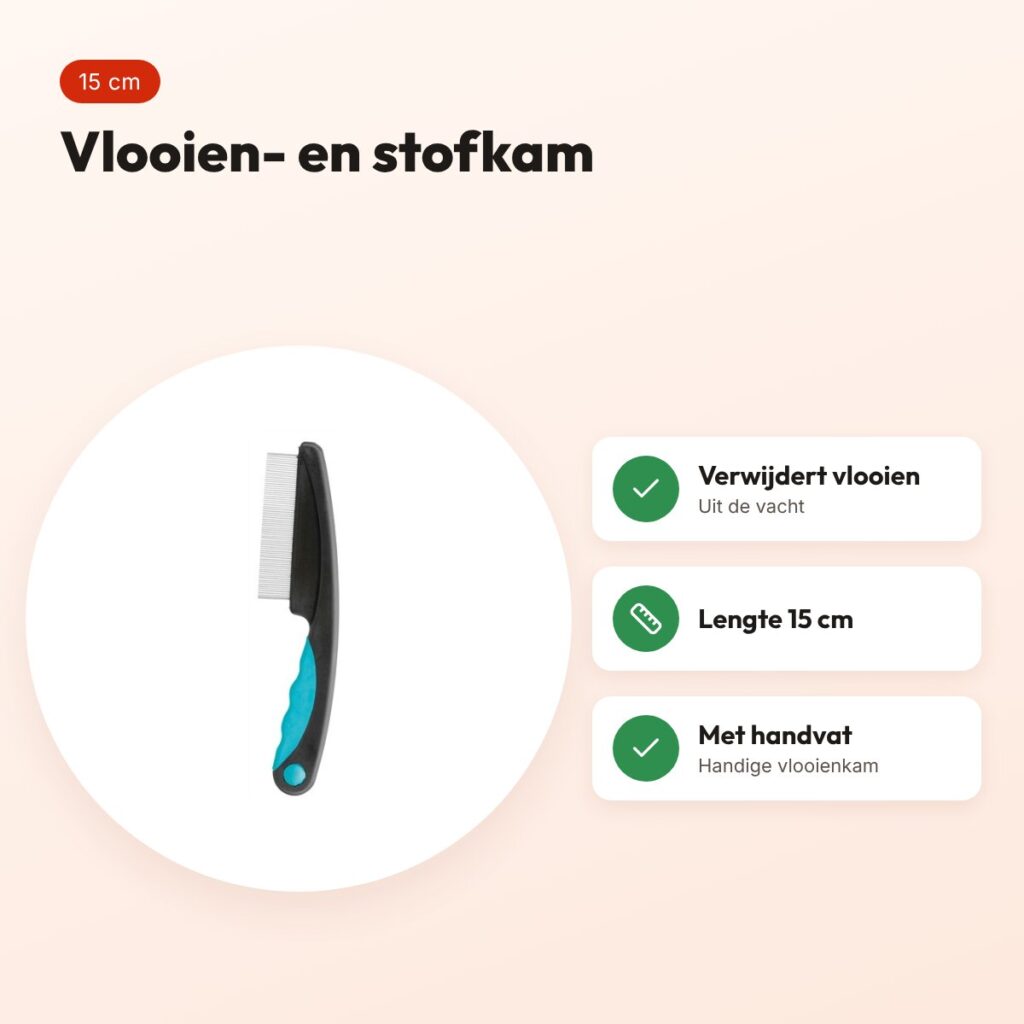 Trixie vlooien- en stofkam 15 cm – voordelen